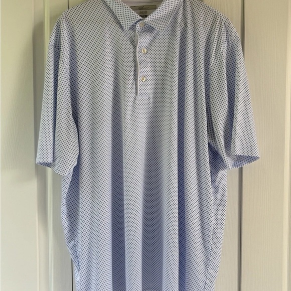 Lot Of 2 -GREG NORMAN - MEN'S BLUE PRINT GOLF POLO SHIRTS- SIZE 2XL - Picture 2 of 7